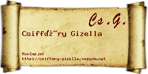 Csiffáry Gizella névjegykártya