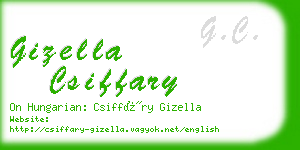 gizella csiffary business card